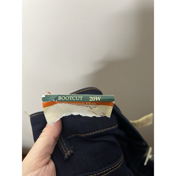 Faded Glory Women's Stretch Boot Cut Jeans Dark Wash Plus Size 20W NWT - Picture 8 of 8